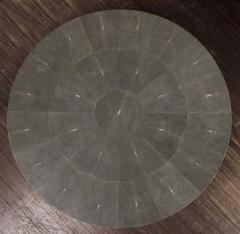  Venfield Round Black Genuine Shagreen Table with Parchment Base - 2272585