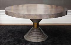  Venfield Round Expandable Parchment Dining Table - 1849129