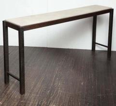  Venfield Shagreen Embossed Edelman Leather Console - 3140596
