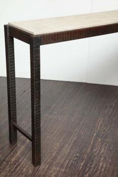  Venfield Shagreen Embossed Edelman Leather Console - 3140597