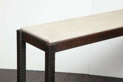  Venfield Shagreen Embossed Edelman Leather Console - 3140599