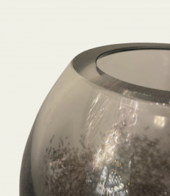 Venfield Small Murano Pulegoso Smoke Glass Vase - 4288867