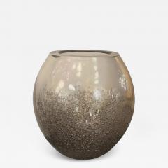 Venfield Small Murano Pulegoso Smoke Glass Vase - 4289074