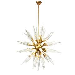 Venfield Stunning Sputnik Style Chandelier in Polished Brass with Glass Spikes 2022 - 2532780