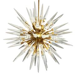  Venfield Stunning Sputnik Style Chandelier in Polished Brass with Glass Spikes 2022 - 2532781