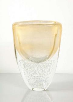  Venfield Tall Gold Sommerso Italian Murano Glass Vase - 3174451