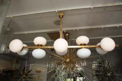  Venfield Ten Elongated Opaline Glass Globe Chandelier - 3140455