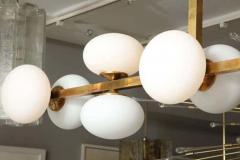  Venfield Ten Elongated Opaline Glass Globe Chandelier - 3140460