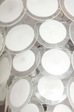  Venfield White Murano Glass Disc Chandelier - 1615235
