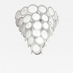  Venfield White Murano Glass Disc Chandelier - 1677252