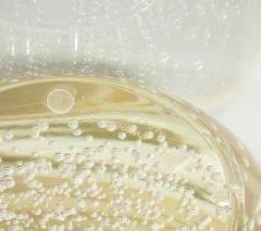  Venfield Wide Gold Sommerso Italian Murano Glass Vase - 4451248