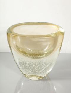  Venfield Wide Gold Sommerso Italian Murano Glass Vase - 4451268