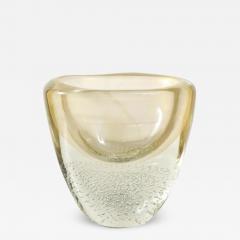  Venfield Wide Gold Sommerso Italian Murano Glass Vase - 4454777