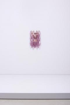  Venini 1 of 4 Amethyst Polyhedral Glass Sconces or Wall Lamps in the Manner of Venini - 1211136