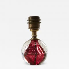  Venini 1930s Venini bullicante red ball table lamp - 1845839