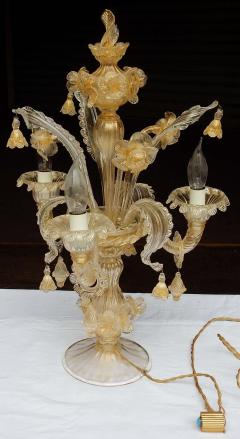  Venini 1950 1970 Clandestic Murano Cristal and Gold Inclusion - 2433414