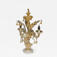  Venini 1950 1970 Clandestic Murano Cristal and Gold Inclusion - 2435694