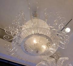  Venini 1950s Rare Venini Chandelier in White Reticello - 336332
