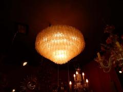  Venini 1960 1970 Pair of Venini Murano Doria Lechten Chandeliers 6 Levels 194 Crystal - 2322986