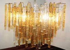  Venini 1960s Mid Century Modern Venini Glass Oval Chandelier - 1806182