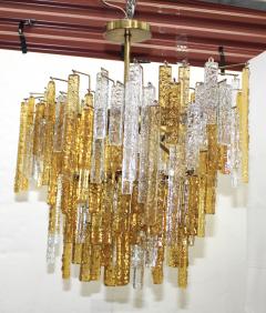  Venini 1960s Mid Century Modern Venini Glass Oval Chandelier - 1806186