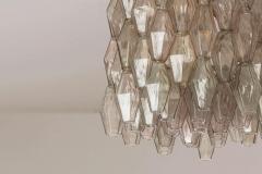  Venini A signed Venini Poliedri chandelier with glass diffusers Italy 1950s - 4342309