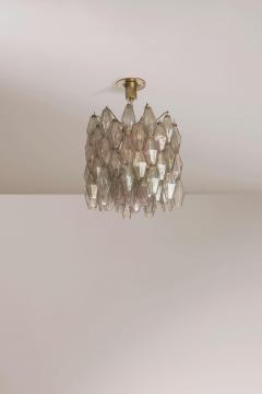  Venini A signed Venini Poliedri chandelier with glass diffusers Italy 1950s - 4342319