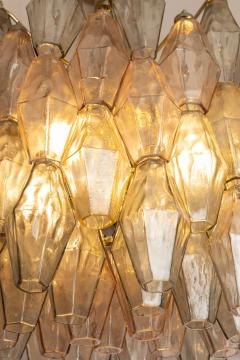  Venini A signed Venini Poliedri chandelier with glass diffusers Italy 1950s - 4342322