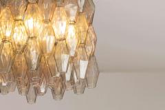  Venini A signed Venini Poliedri chandelier with glass diffusers Italy 1950s - 4342323