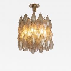  Venini A signed Venini Poliedri chandelier with glass diffusers Italy 1950s - 4344553