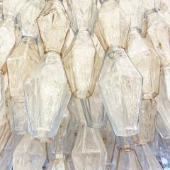  Venini Blue and Rose Poliedri Murano Glass Chandelier by Venini - 1882666