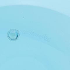  Venini CLEAR BLUE GLASS FAZZOLETTO VASE BY VENINI - 2169190