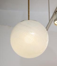  Venini Carlo Scarpa for Venini Reticello Murano Glass Globe Italy circa 1940 - 3090059
