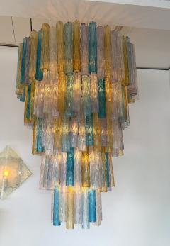  Venini Cascade Chandelier Tube Murano Glass by Venini Italy 1960s - 4608084