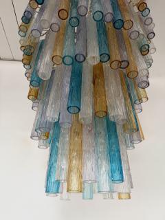  Venini Cascade Chandelier Tube Murano Glass by Venini Italy 1960s - 4608087