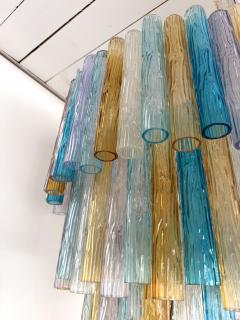  Venini Cascade Chandelier Tube Murano Glass by Venini Italy 1960s - 4608089