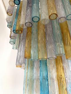  Venini Cascade Chandelier Tube Murano Glass by Venini Italy 1960s - 4608094
