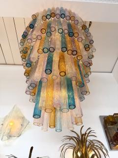  Venini Cascade Chandelier Tube Murano Glass by Venini Italy 1960s - 4608095