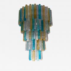  Venini Cascade Chandelier Tube Murano Glass by Venini Italy 1960s - 4608265