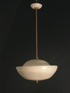  Venini Charming Reticello Chandelier by Venini Murano 1940s - 666993