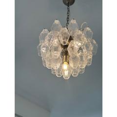  Venini Contemporary Bronzed Chandelier With Poliedri Murano Glass in Venini Style - 4303210