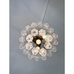  Venini Contemporary Bronzed Chandelier With Poliedri Murano Glass in Venini Style - 4303230