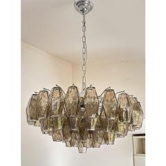  Venini Contemporary Chandelier With Fume Poliedri Murano Glass in Venini Style - 4303205