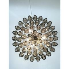  Venini Contemporary Chandelier With Fume Poliedri Murano Glass in Venini Style - 4303206