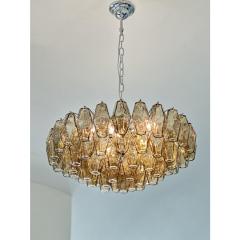  Venini Contemporary Chandelier With Fume Poliedri Murano Glass in Venini Style - 4303214