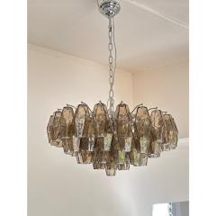  Venini Contemporary Chandelier With Fume Poliedri Murano Glass in Venini Style - 4303215