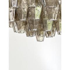  Venini Contemporary Chandelier With Fume Poliedri Murano Glass in Venini Style - 4303222