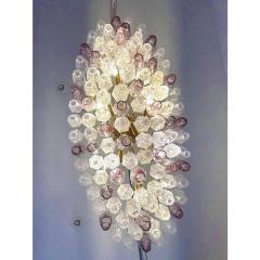  Venini Contemporary Multicolored Poliedri Murano Glass Chandelier in Venini Style - 4303166