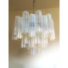  Venini Contemporary Opal Tronchi Murano Glass Chandelier in Venini Style - 4303009