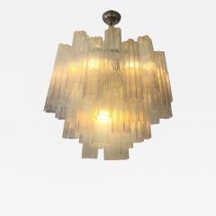  Venini Contemporary Opal Tronchi Murano Glass Chandelier in Venini Style - 4306101